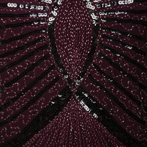 Flapper style dress in all black. Size large. ZIP side. - Picture 8 of 11